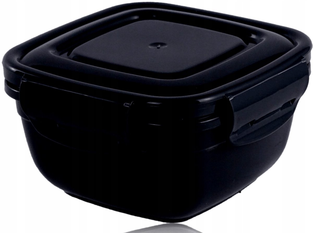 Zwarte Voedselcontainer 500ml - Hermetisch & BPA-Vrij