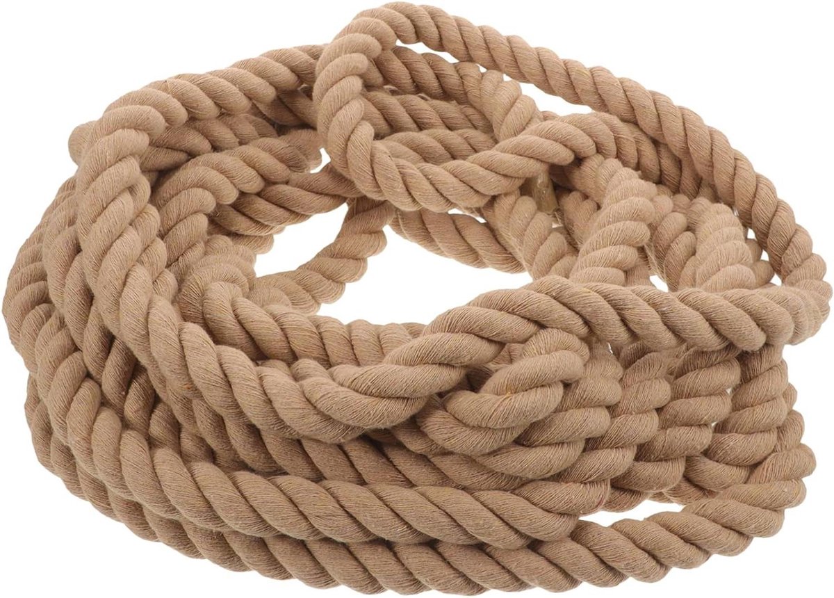 Henneptouw - Dek touw - Buiten afscheiding - Sterk slijtvast - 1000 cm - Khaki