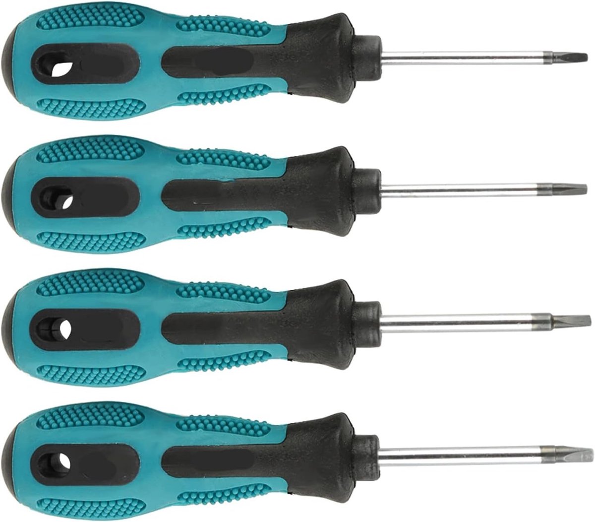 Set van 4 Veiligheids Schroevendraaiers met Driehoekige Kop en Magnetische Functie voor Dagelijks Gebruik en Reparatietaken