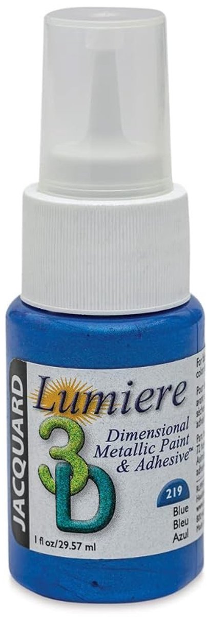 Elzusha - 3D Metallic Verf & Lijm 1oz Blauw