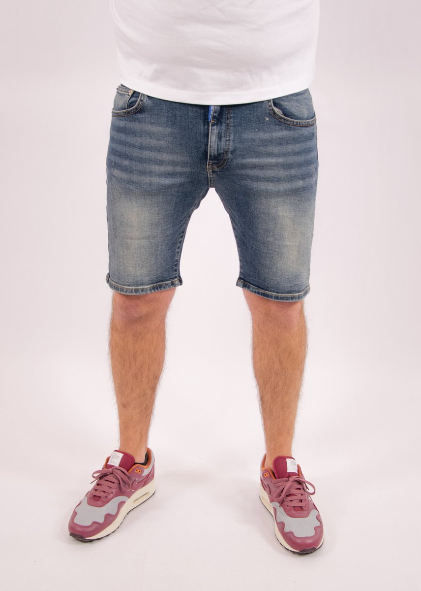 Malelions Washed Denim Short