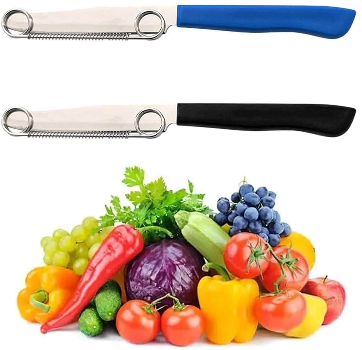 Solidchoice - Set van 2 Snijmessen - Multifunctionele Keukenhulpen