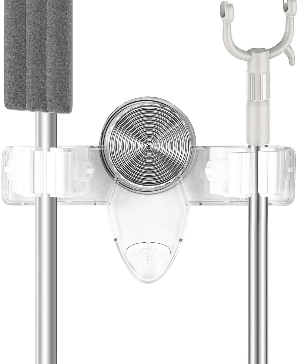 Solidchoice - Wandbeugel voor Bezem met 2 Haken