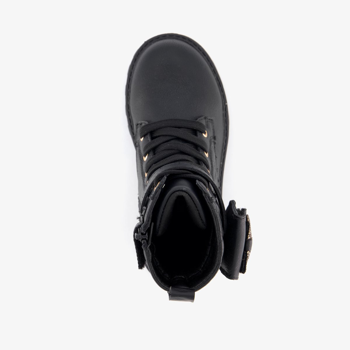 Blue Box meisjes veterboots met tasje zwart - Maat 26