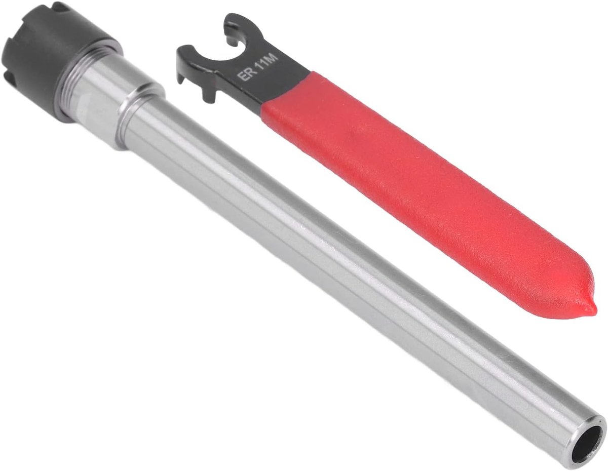 Collet Holder voor CNC Frezen en Draaien, ER11 100mm Verlengingsstang met Sleutel en Klembereik 1-7mm