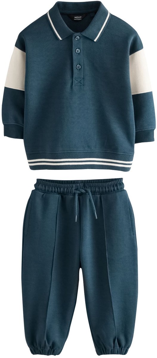 Next - Jongens - Set van polo en joggingbroek - Blauw