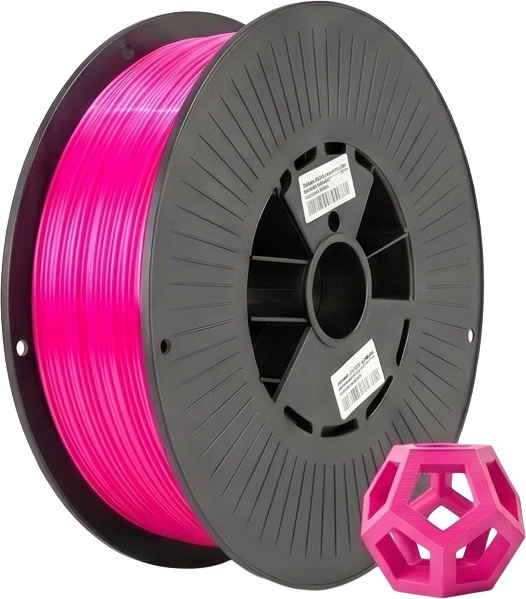 3Dvoordeel.nl PLA Silk fuchsia pink rose Filament – Zijdezachte Glans en Een Luxe Uitstraling