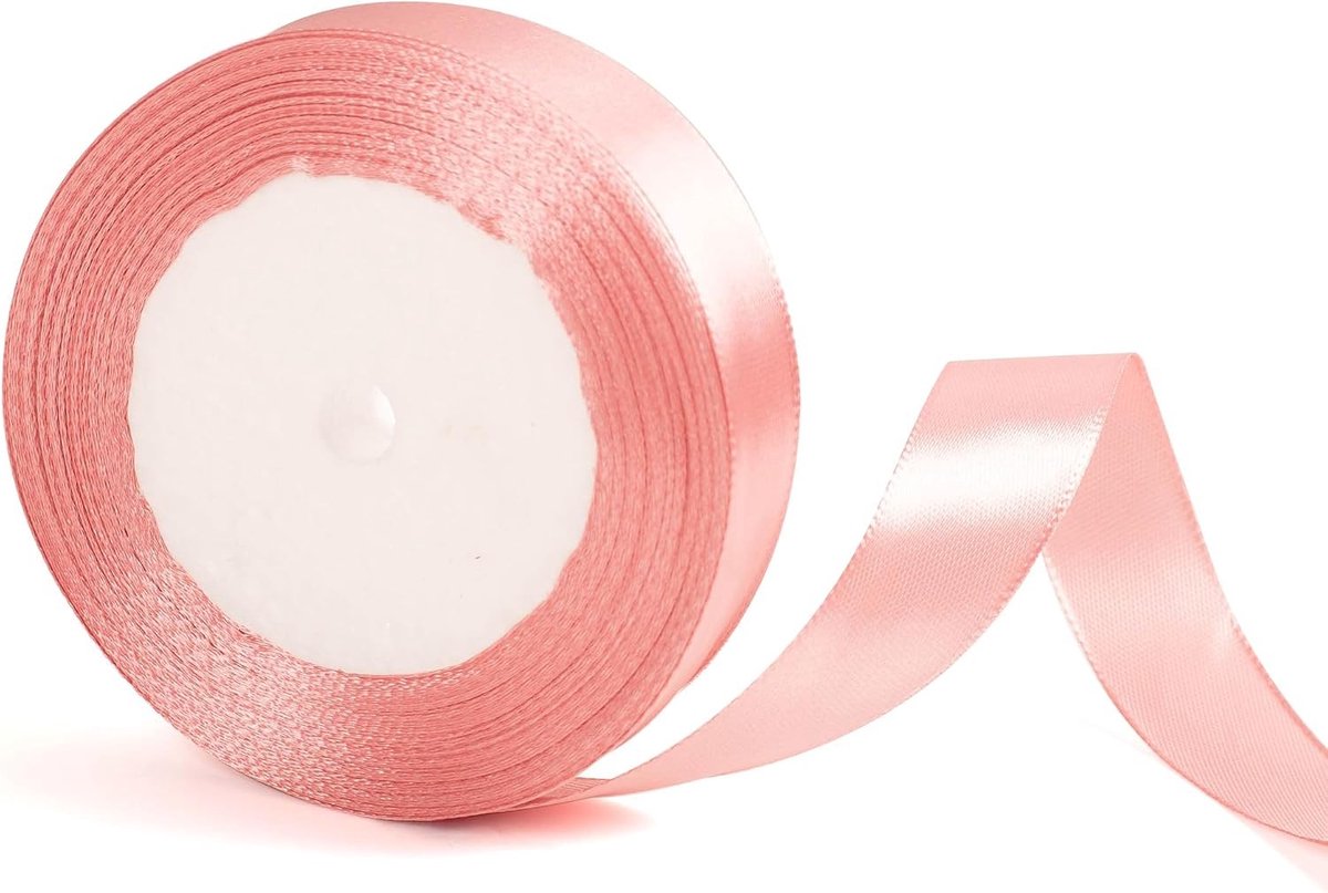 Donkerroze Cadeau Inpaklint van 20mm Breed - 22m voor Verjaardagen, Bruiloften en Creatieve Knutselprojecten