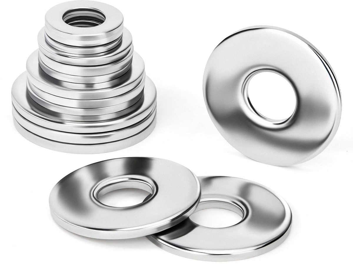 20 stuks platte sluitringen, M12 x 24 mm, van roestvrij staal, A2, V2A, metalen schijven, grote normen DIN 9021 voor - ShopVlot