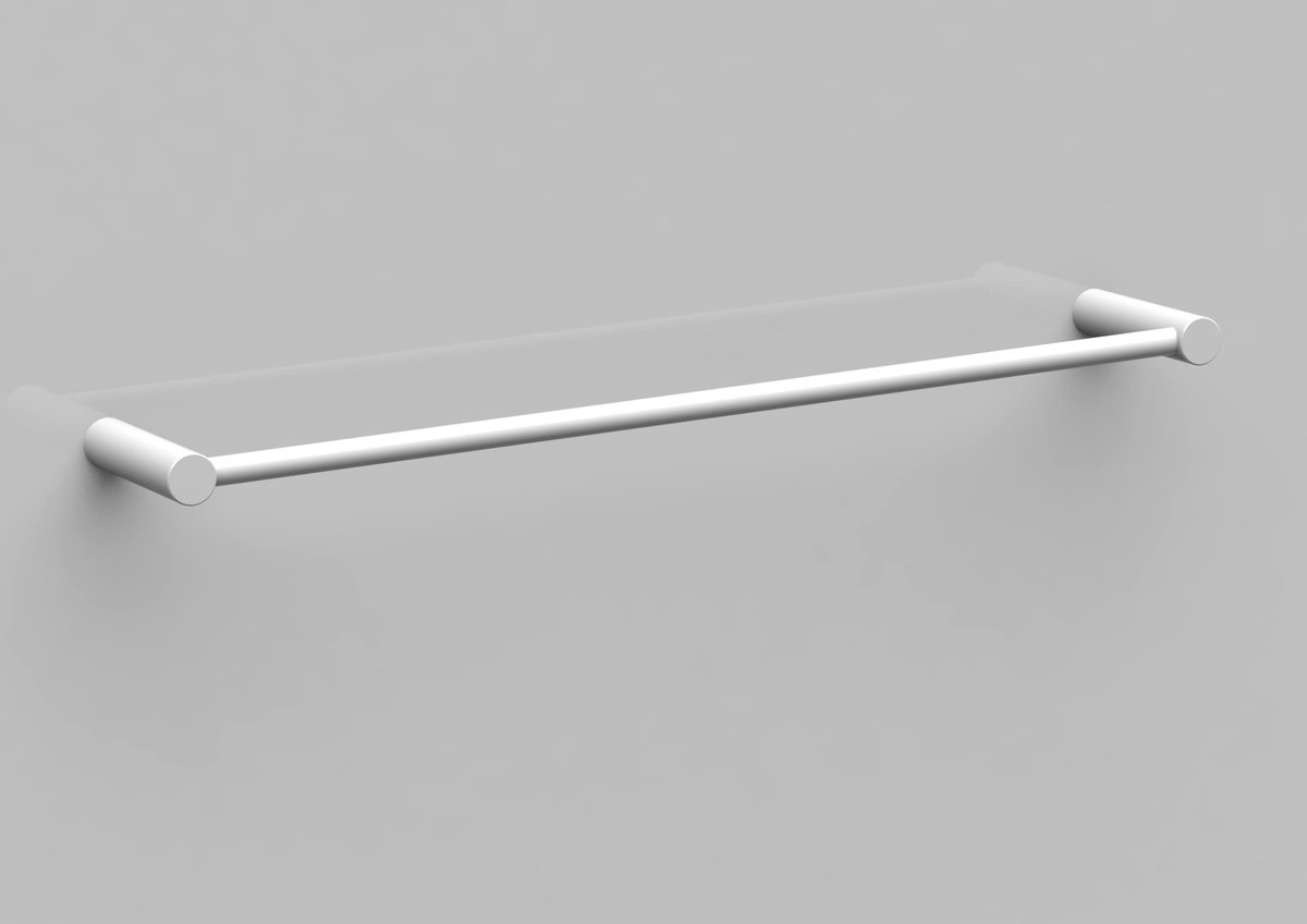 Handdoekhouder 30cm - Wit - Roestvrij staal - Ruimtebesparend - ShopVlot