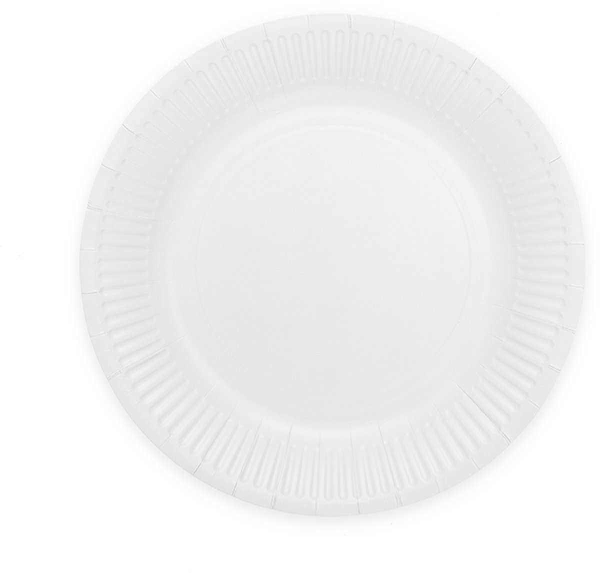8x Papieren Bordjes 18cm FSC - Wit - Feestartikelen