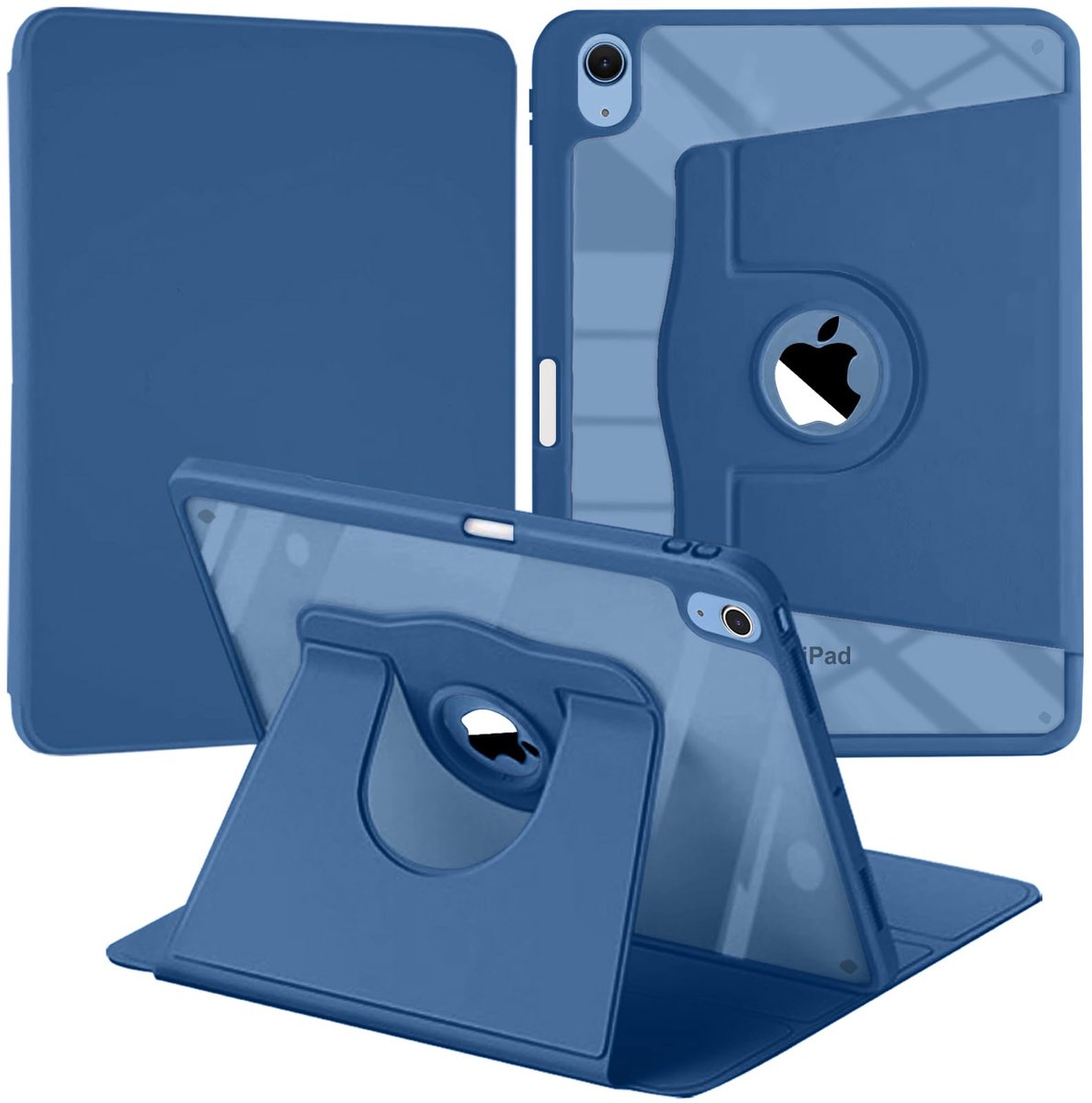 Hoes voor iPad A16 11e/10e generatie - marineblauw - stijlvol design - optimale bescherming - ShopVlot