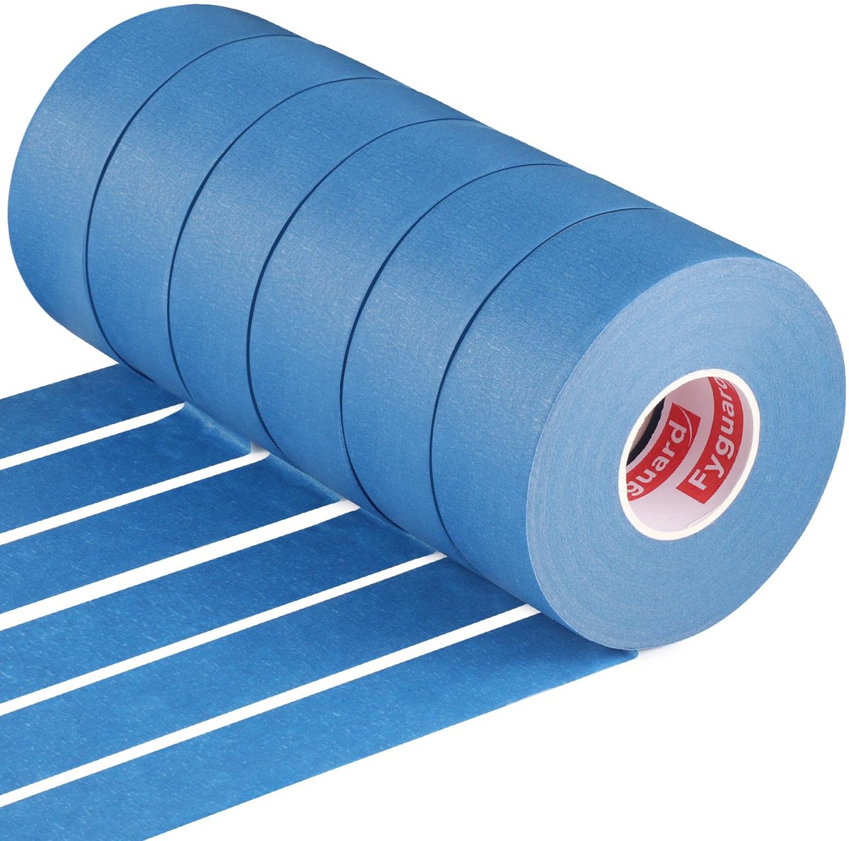 Afplakband 30 mm x 50 m - crêpepapier - blauw - voor schone kleurranden - ShopVlot