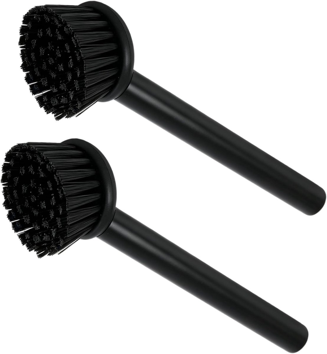 Set van 2 ronde afwasborstels, roestvrij staal, ideaal voor keuken en badkamer, duurzaam en effectief schoonmaken