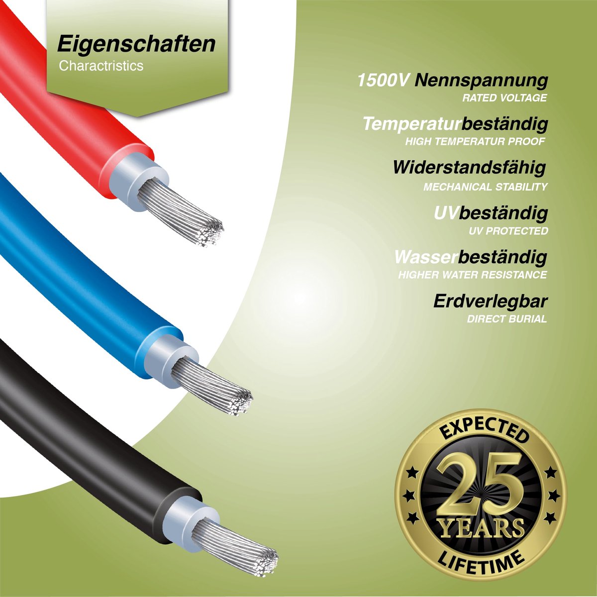 Verlengkabel zonnestekker 6 mm² - rood/zwart - 1-50 m - ideaal voor zonnepanelen - ShopVlot