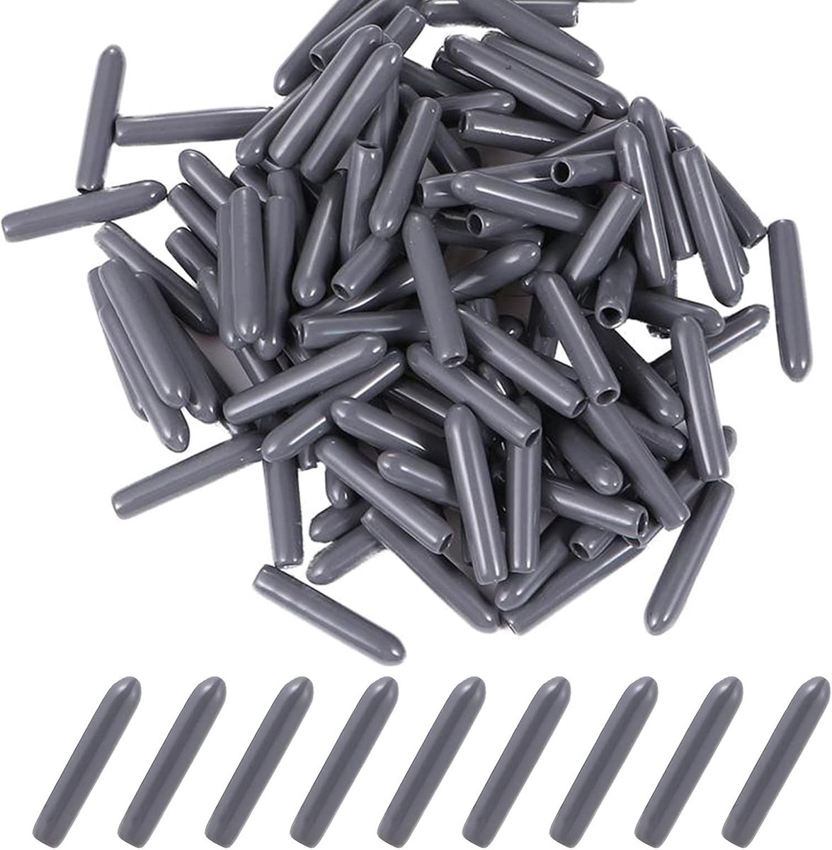 100 Stuks Afwasmachine Dekkapjes, 3 x 25 mm, PVC, Universele Bescherming voor Afwasmachine Mandjes, Roestpreventie en Duurzame Dekking