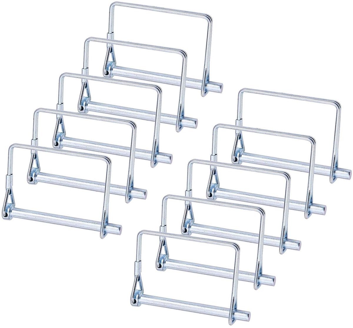 10 Stuks Draad Lock Pin, 5/16" Zware Veiligheids Clutch, Shaft Locking Pin voor Aanhangwagens en Tuinmachines