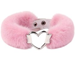 Smart Moves - Love Collar - Kunstbont - Hartvormige Ring - Roze