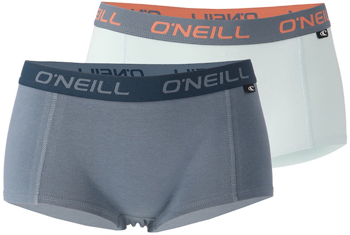 O'Neill dames boxershorts 2-pack - pastel blue - maat L