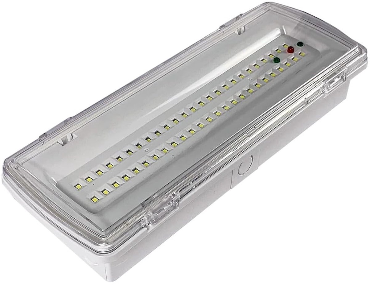Noodlamp - Wit - 27 x 9,8 x 5,5 cm - Led met Waterdichte Behuizing - Voor Noodverlichting