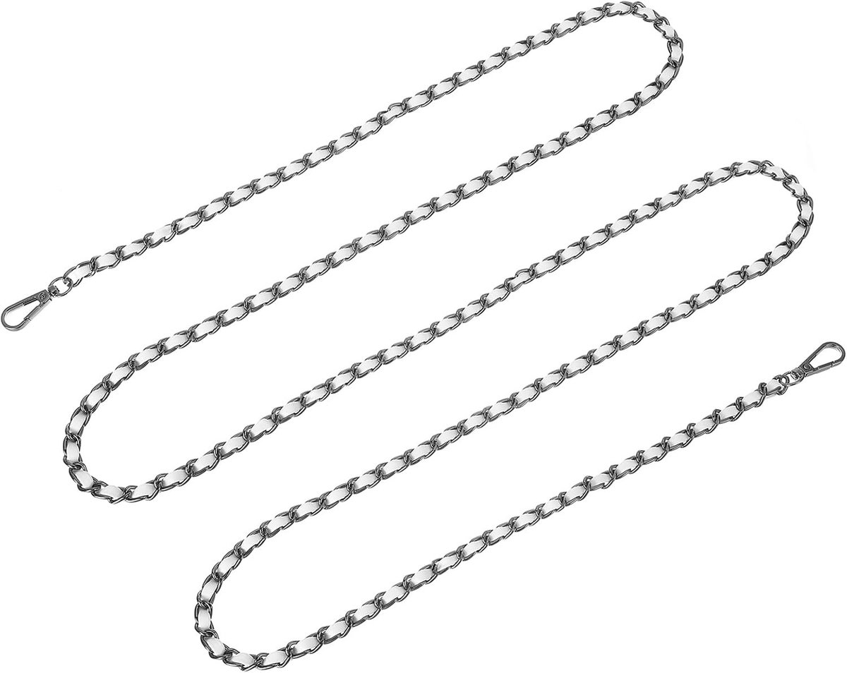 Bag Chain Strap 140 cm - Verstelbare Tasriem voor Handtassen en Schoudertassen - Vervangende Ketting in Wit en Zwart
