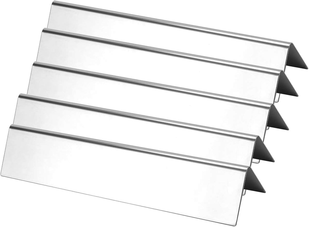 Vlamverdeler Set van 5 RVS 38.8 cm Universele Branderkap voor Gasgrill Vervangonderdelen en Accessoires