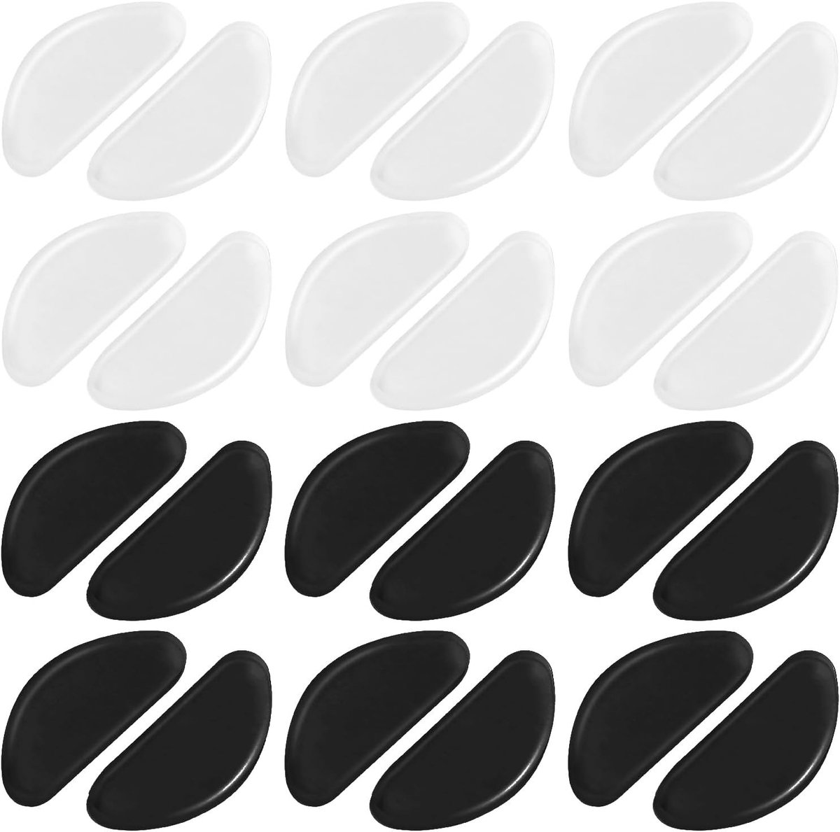 Zachte en Zelfklevende Neuspads voor Brillen - 24 Paar Antislip Silicone Pads voor Zonnebrillen en Optische Brillen, Comfortabel en Duurzaam