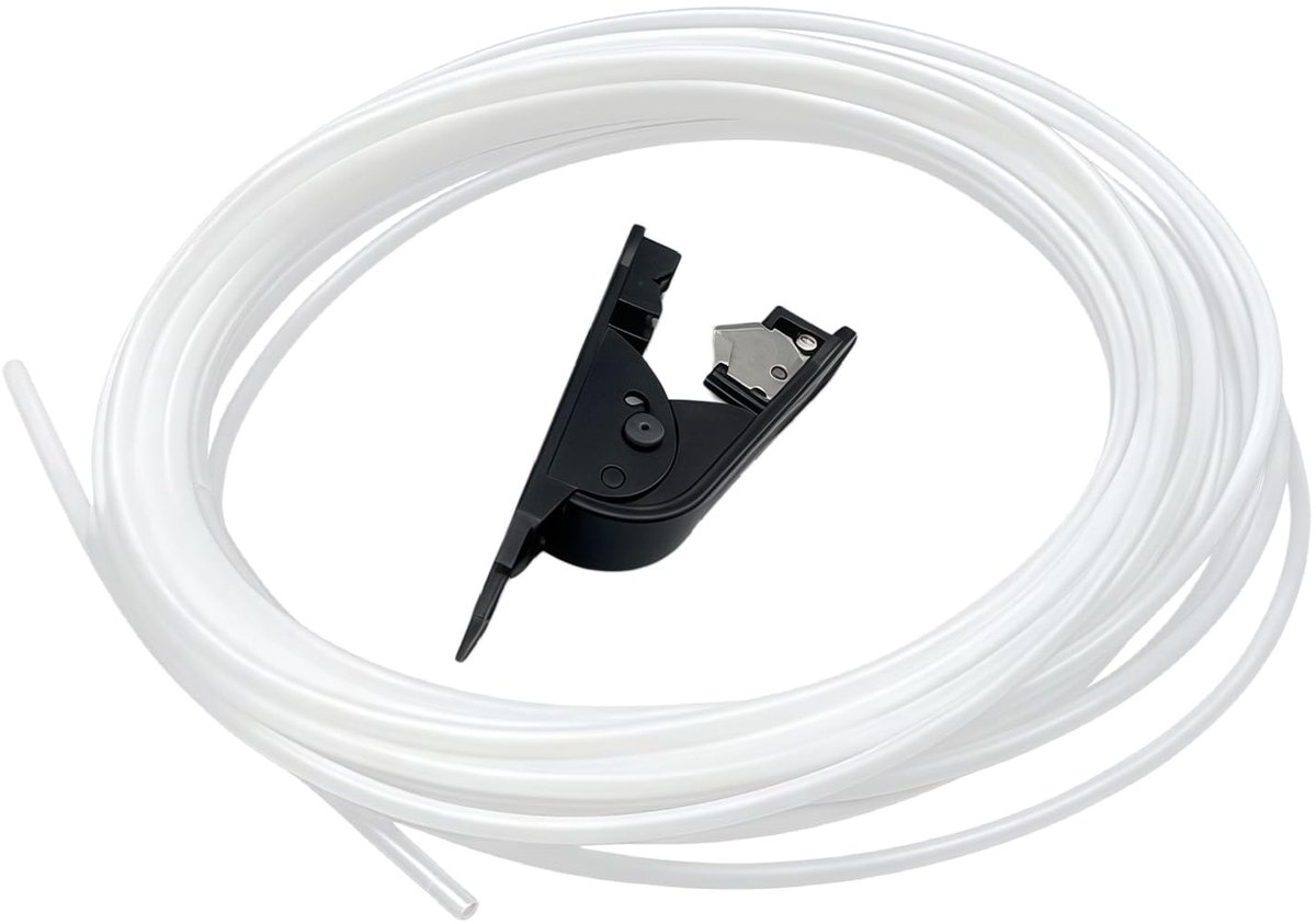5M PTFE Slang met Snijder, Transparant 2.5mm ID x 4mm OD Warmtebestendig voor 1.75mm Filament, Geschikt voor 3D Printers zoals Ender 3 en Bambu Lab Modellen