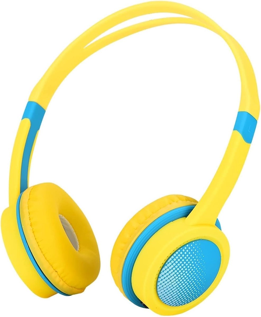 Draadloze Over-Ear Hoofdtelefoon voor Kinderen met Geluidsbeperking en Comfortabel Design in Geel