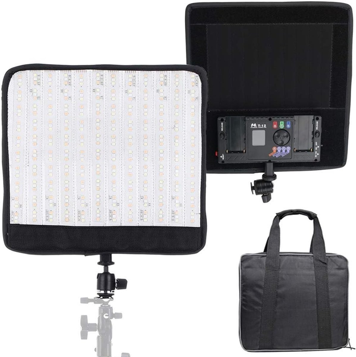 Vouwbare RGB LED Camera Verlichting Kit met Flexibele Montage, 2700K-9999K - Ideaal voor Fotografie en Videoproductie