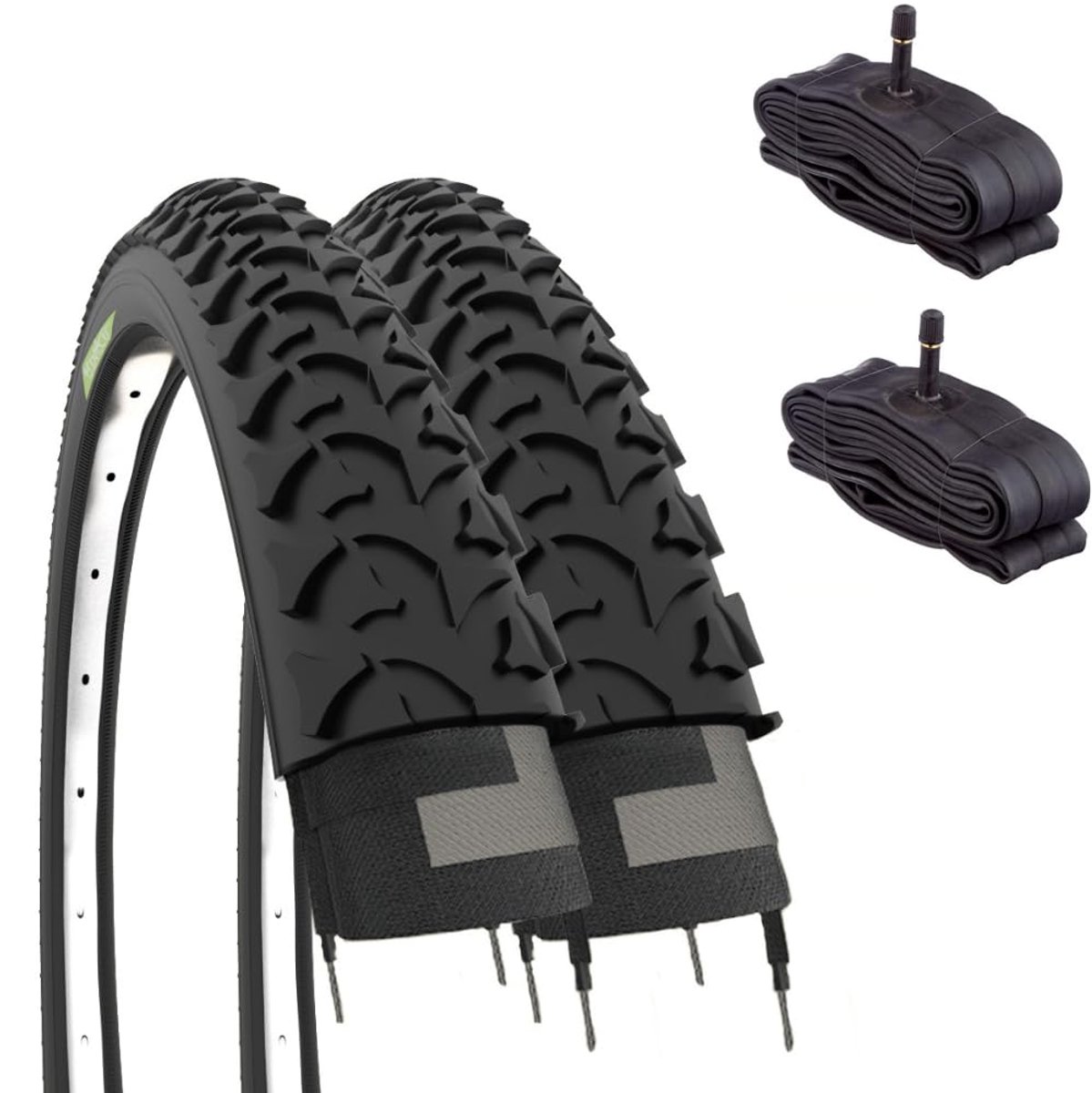MTB-banden 26 x 1,95 - zwart - met Amerikaans ventiel - optimale stabiliteit - ShopVlot