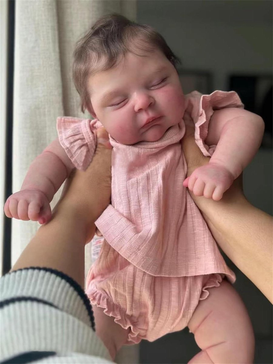 Babypop jongen - Reborn pop - Spelen en verzorgen - Levensechte details - 508 cm - Roze