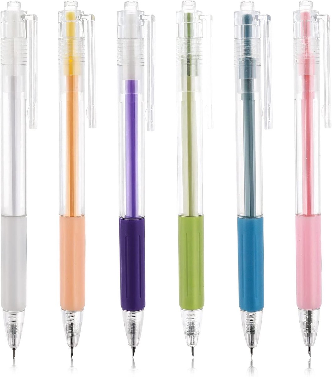 6 Stuks Precisie Papier Snijpennen met Antislip Siliconen Handvat voor Creatief DIY Tekenen en Snijden