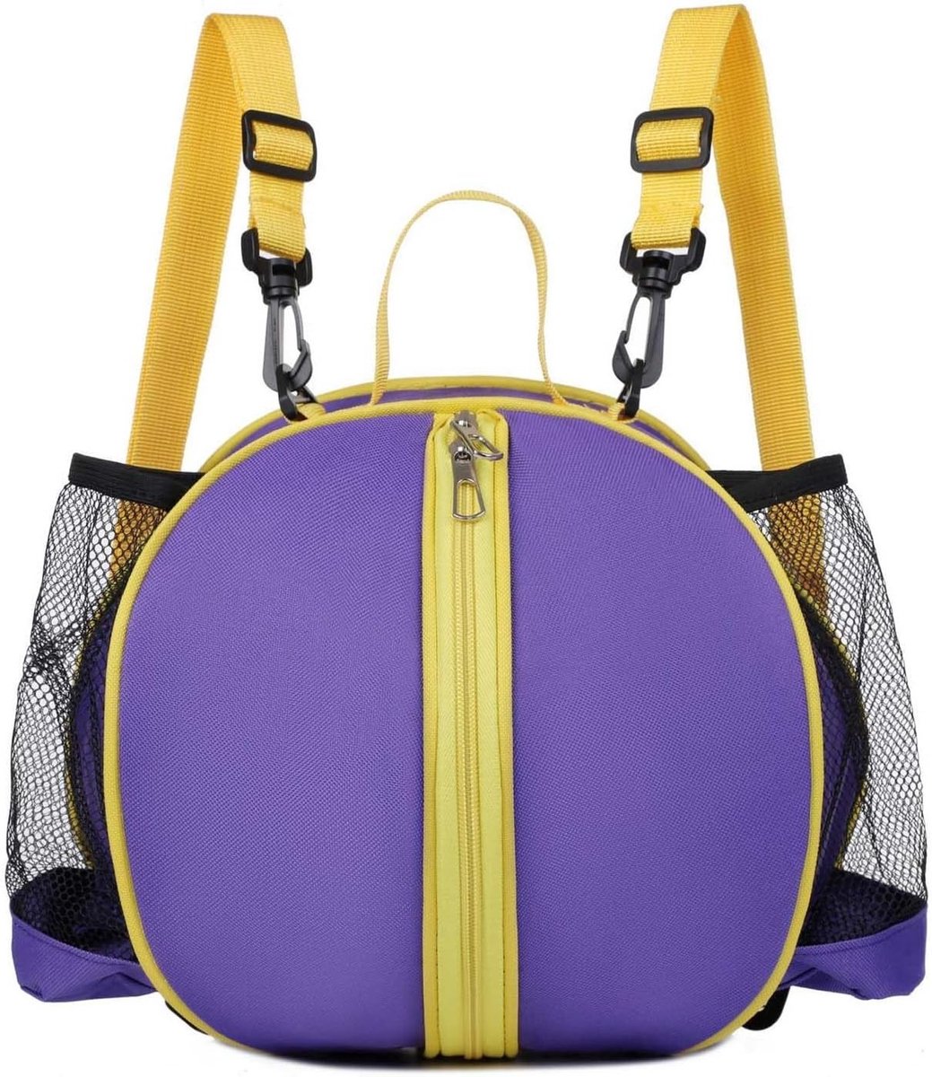 Basketbaltas - Lila - 26 - 28 cm - Waterdichte Draagtas met Verstelbare Schouderriem - Voor Volwassenen en Kinderen