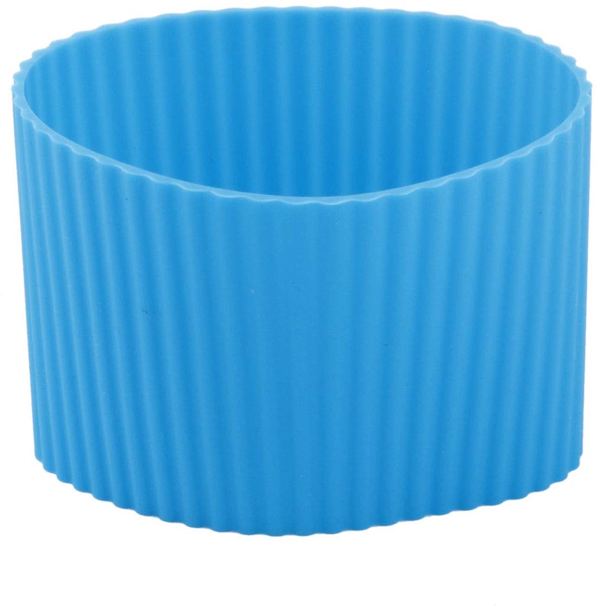 Antislip siliconen beschermhoes voor glazen fles - blauw - stevig en duurzaam - voorkomt uitglijden - ShopVlot