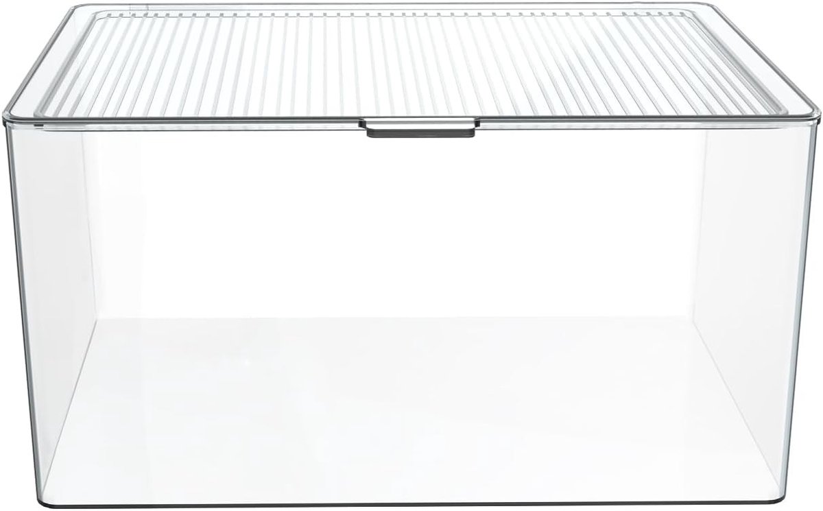 Opbergdoos voor CD's en DVD's met deksel, transparante plastic box, stofdicht, voor 24 schijven, 27 x 15.5 x 15 cm, ideaal voor mediaopslag en bescherming