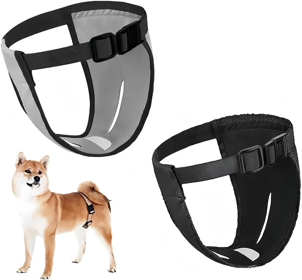 Herbruikbare hondenluiers voor vrouwelijke honden, inclusief 6 hygiëne inleggers, ideaal voor loopsheid en incontinentie, comfortabel en praktisch