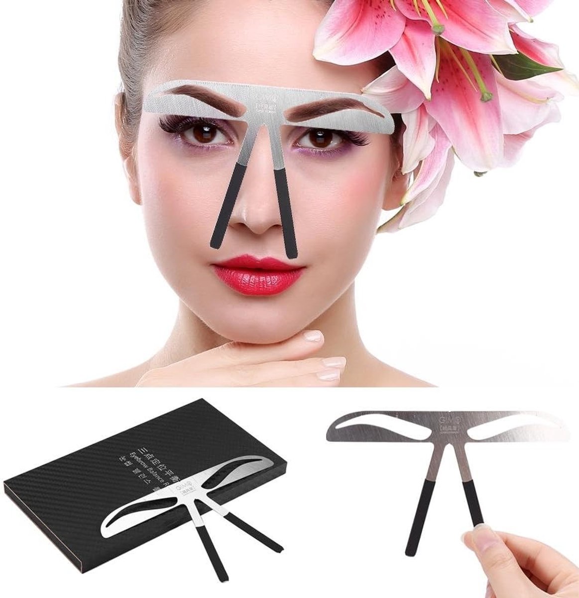 Eyebrow Template voor Perfecte Wenkbrauwen, Wenkbrauwvorm en Ruler voor Microblading en Semi-Permanente Makeup