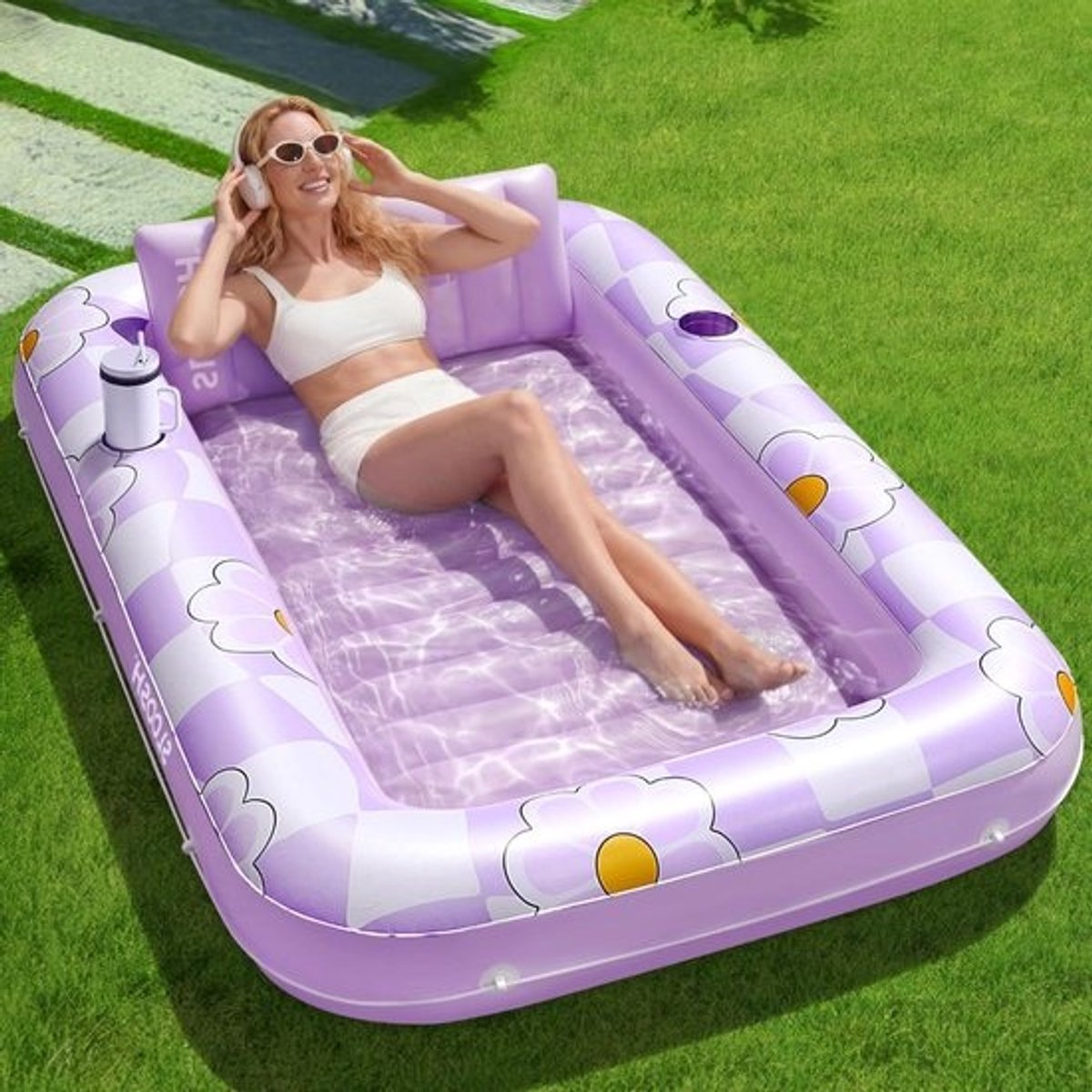 Tanning Pool Bed - Luchtbed Zwembad Opblaasbaar - luchtbed water