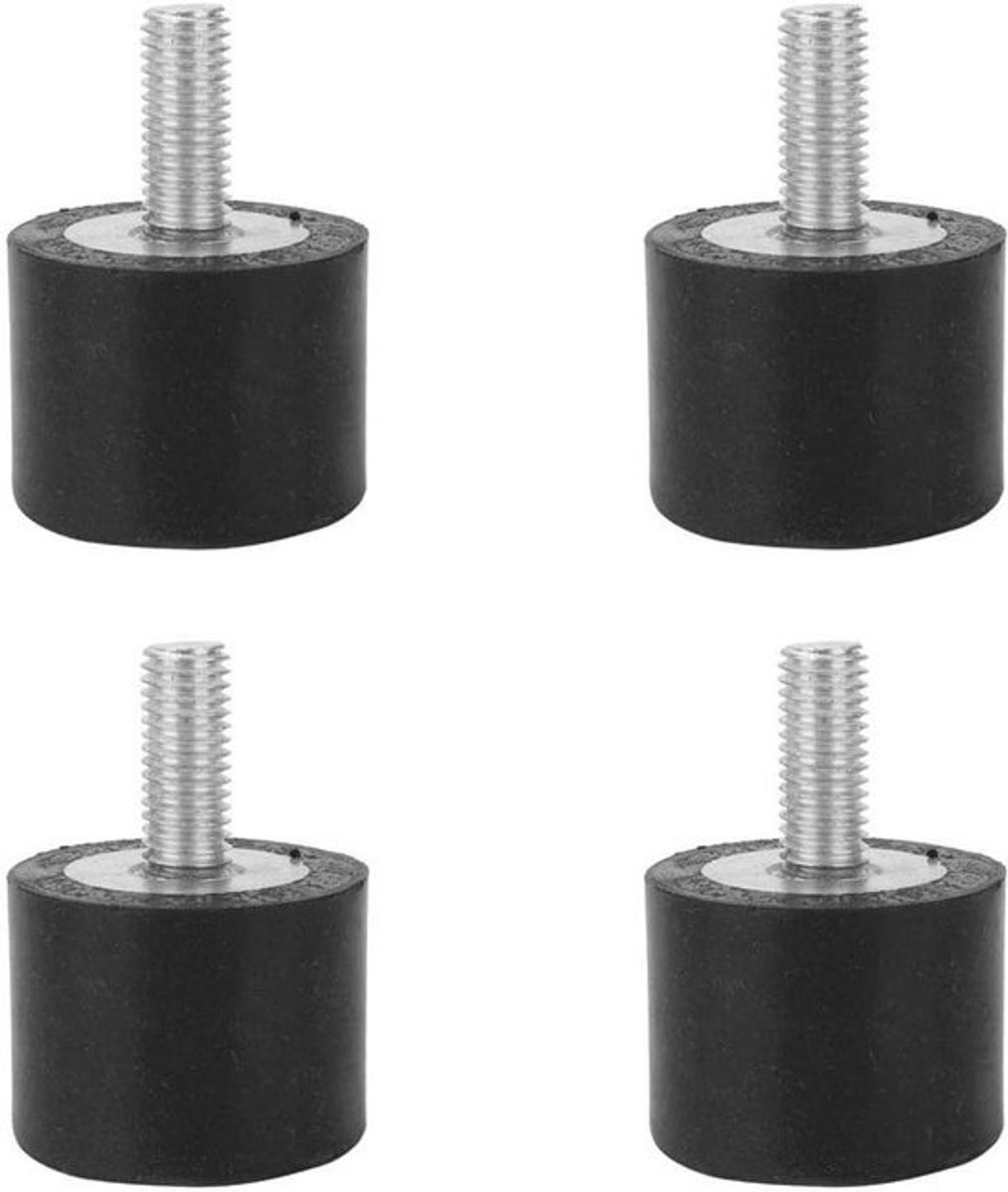 Antivibratie Rubberen Isolator - Schokdemper Machinevoet - Trillingen Dempen - Hoge Kwaliteit Rubber - VE40*30 M10*25 - Zwart