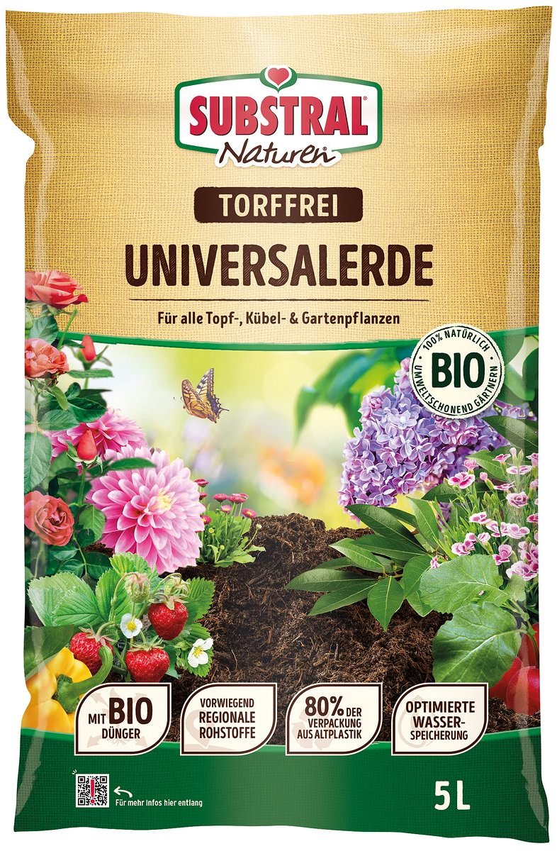 Substral Naturen Bio Universele Grond Veenvrij - 5 Liter