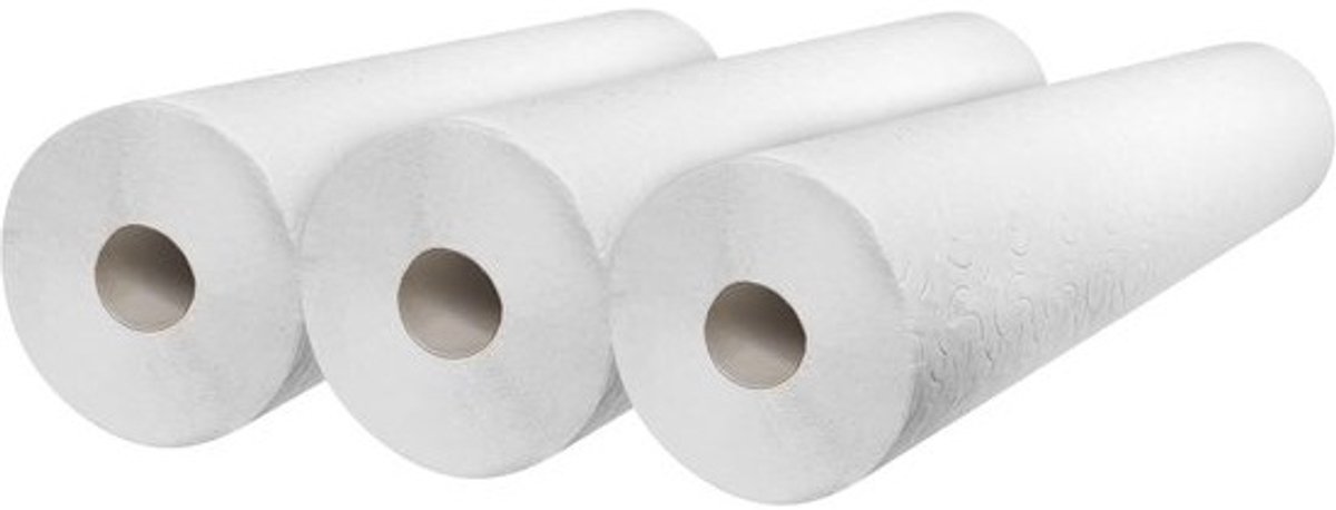 Dubbellaags papier - Massagepapier rollen - Hygiënisch werken - Synthetisch leer bescherming - 56 cm x 50 m