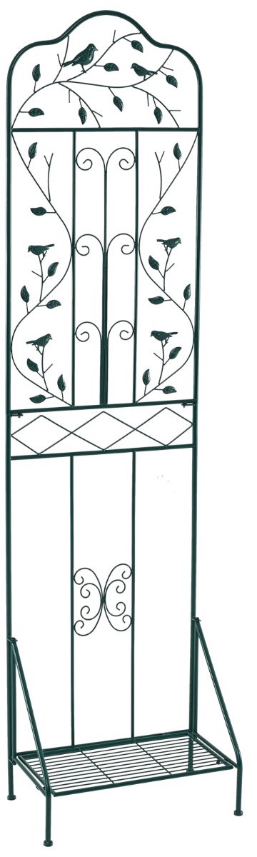 SureDeal® - Plantenbak - Plantentrekwerk Vrijstaand Metalen - Opklapbare Planken Kantelbeveiliging - GGondankers - 50x30x189,5 cm - Groen