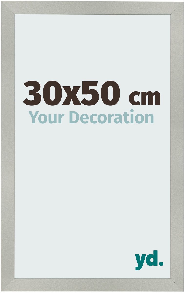 Your Decoration - Fotolijst 30x50 cm - MDF - Zilver Mat - Bologna