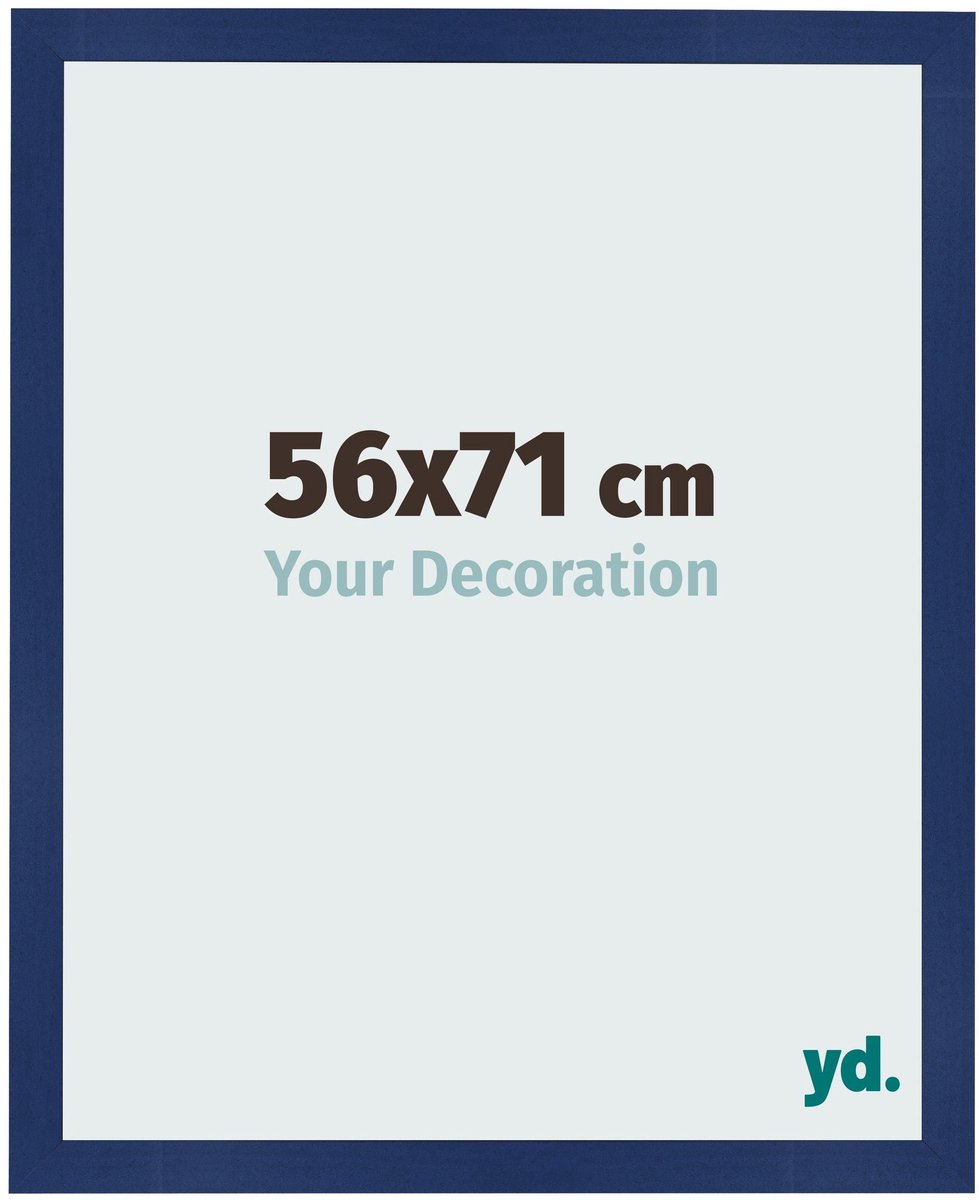 Your Decoration - Fotolijst 56x71 cm - MDF - Donkerblauw Geveegd - Bologna