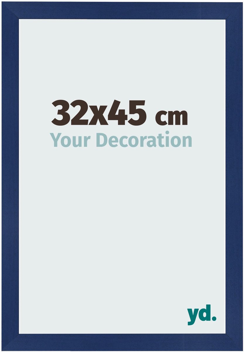 Your Decoration - Fotolijst 32x45 cm - MDF - Donkerblauw Geveegd - Bologna