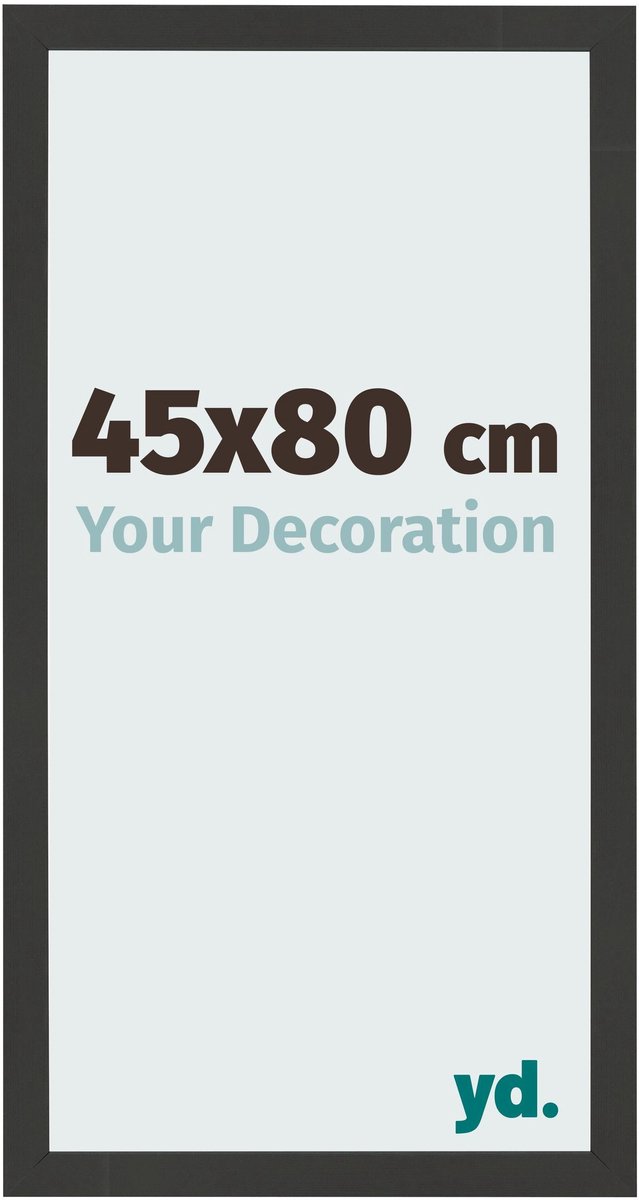 Your Decoration - Fotolijst 45x80 cm - MDF - Zwart Houtnerf - Bologna