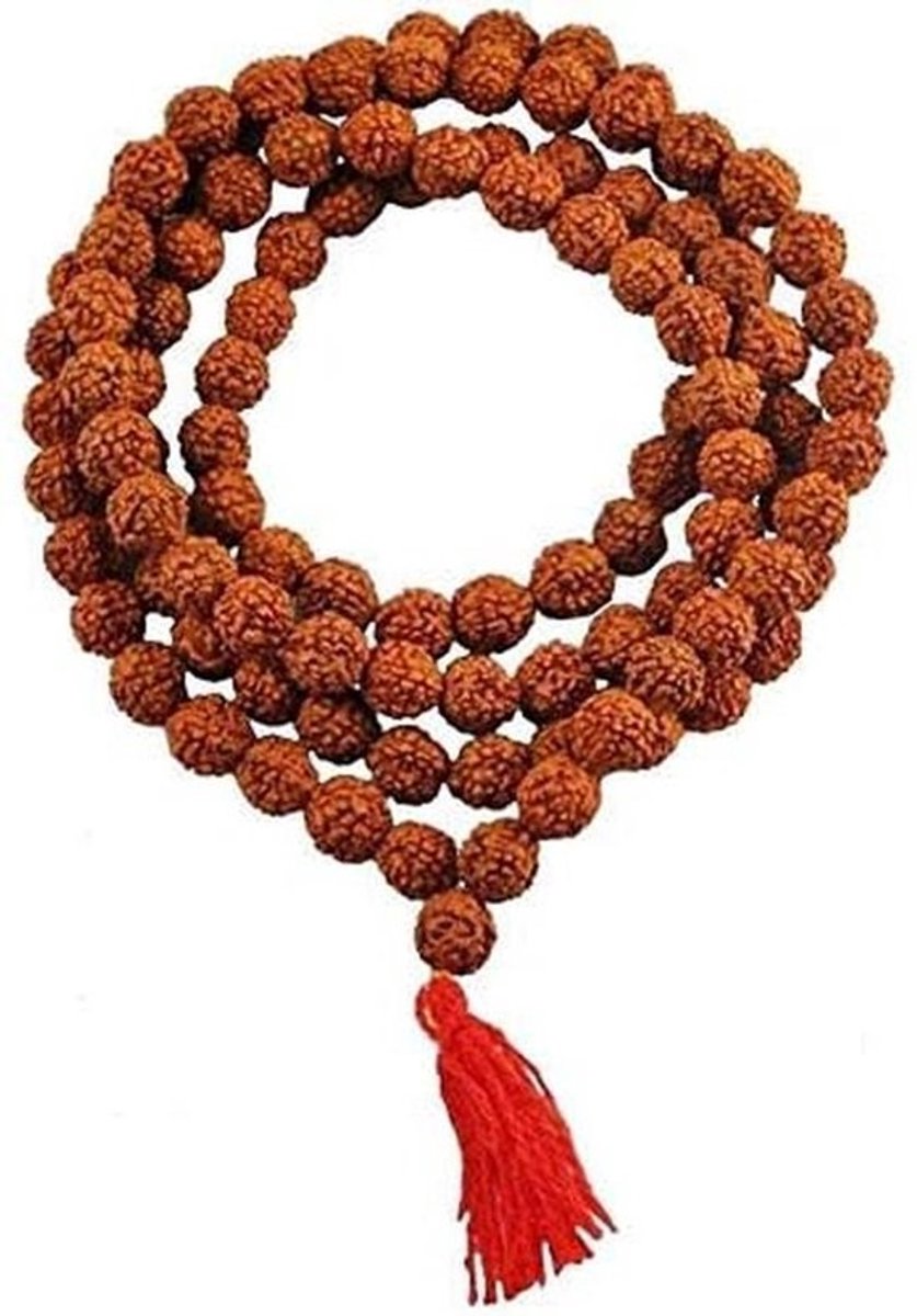 Mala Rozenkrans 108 Rudraksha Kralen - Spiritueel Gebedssnoer voor Meditatie