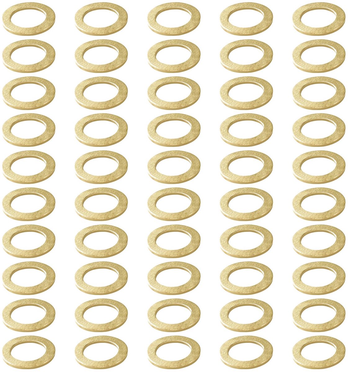 Deurscharnier Onderlegringen - Messing - Voor binnendeuren - 50 stuks - 10.2x15x1 mm