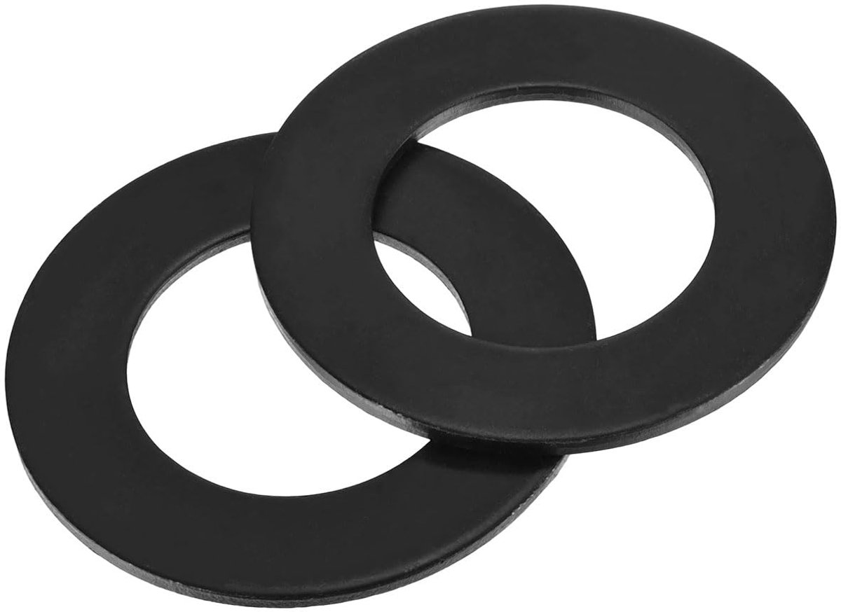 Ronde Onderlegringen - Koolstofstaal Platte Afdichtingsringen - Voor schroeven, moeren en draadstangen - Zwart - M42 x 75 x 3 mm - 10 stuks